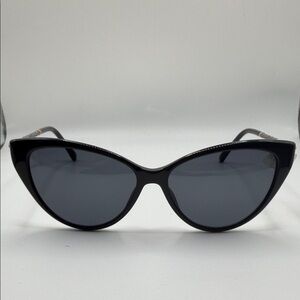 Jimmy Choo Black Cat-Eye Sunglasses VAL807